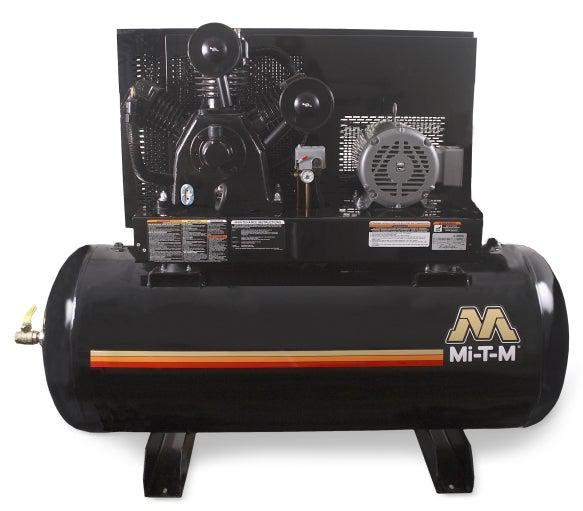 Mi-T-M Two Stage Electric Stationary Air Compressors - 34.2 CFM - 175 PSI - 10 HP - 120 gal - Ysert