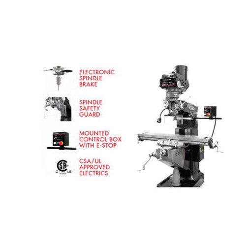 Jet Tools - ETM-949 Mill with 3-Axis ACU-RITE 303 (Quill) DRO and X-Axis JET Powerfeed - Ysert