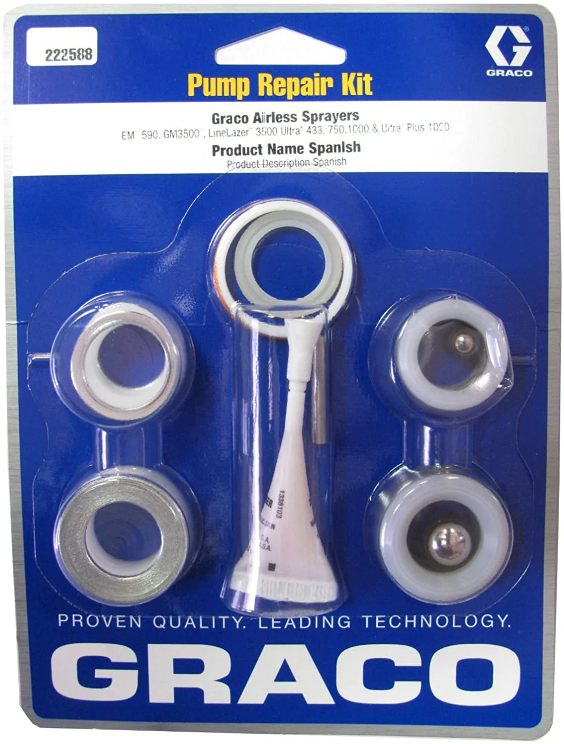 Graco 222588 Repair Kit w/ Leather & Polyethylene Packings - Ysert