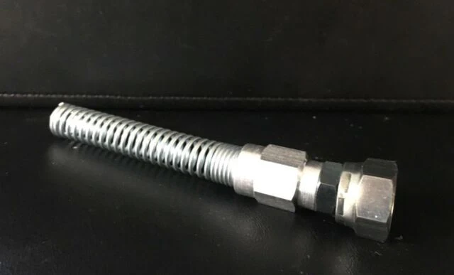 Binks  72-1689 Tubing Connector, Brass 3/8”nps(f) Swivel w/ Spring Guard - Ysert