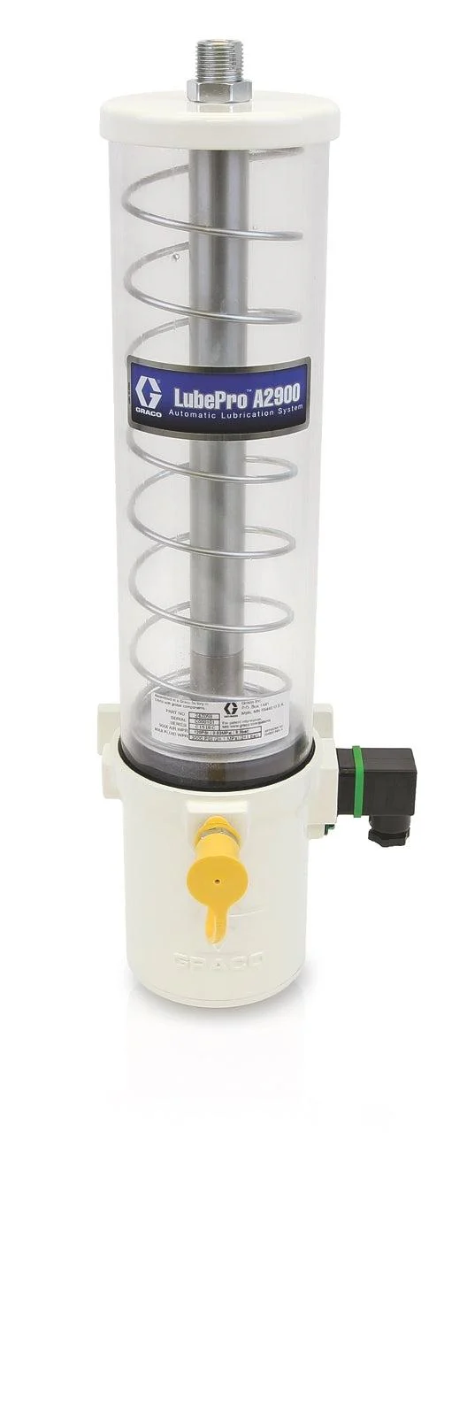 Graco LubePro™ A2900 Vertical Grease Pumps, 4 lb. (1.81 kg) Reservoir, Normally Closed, Low Level - NPT - Ysert