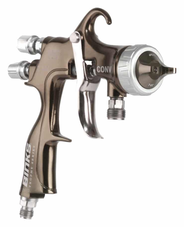 Binks 2465-26CN-14SO Trophy Pressure Fed Conventional Spray Gun 2.6 mm Fluid Nozzle x 14 Air Cap - Ysert