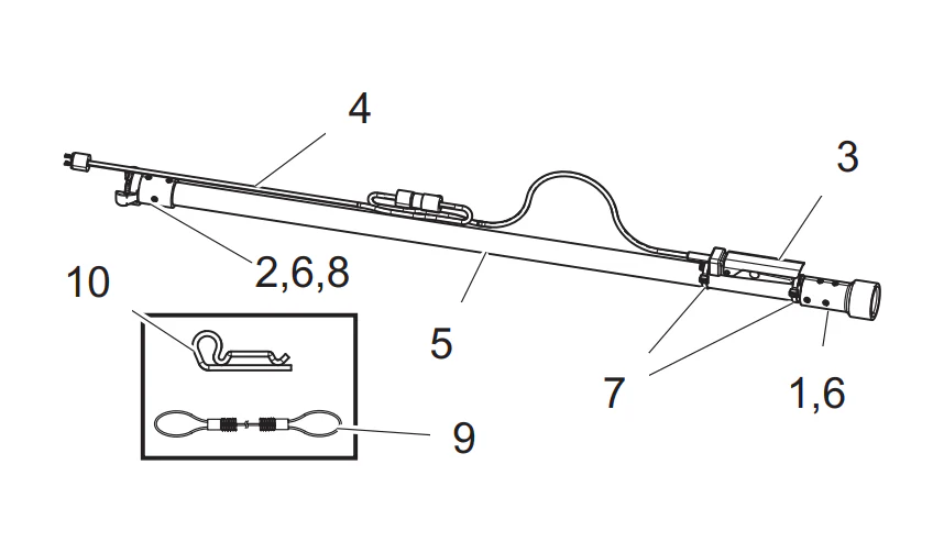 Graco 50ft Standard Plug Electric Blast Control Extension - Brass Nozzle  & Brass 2-prong Coupler - Ysert