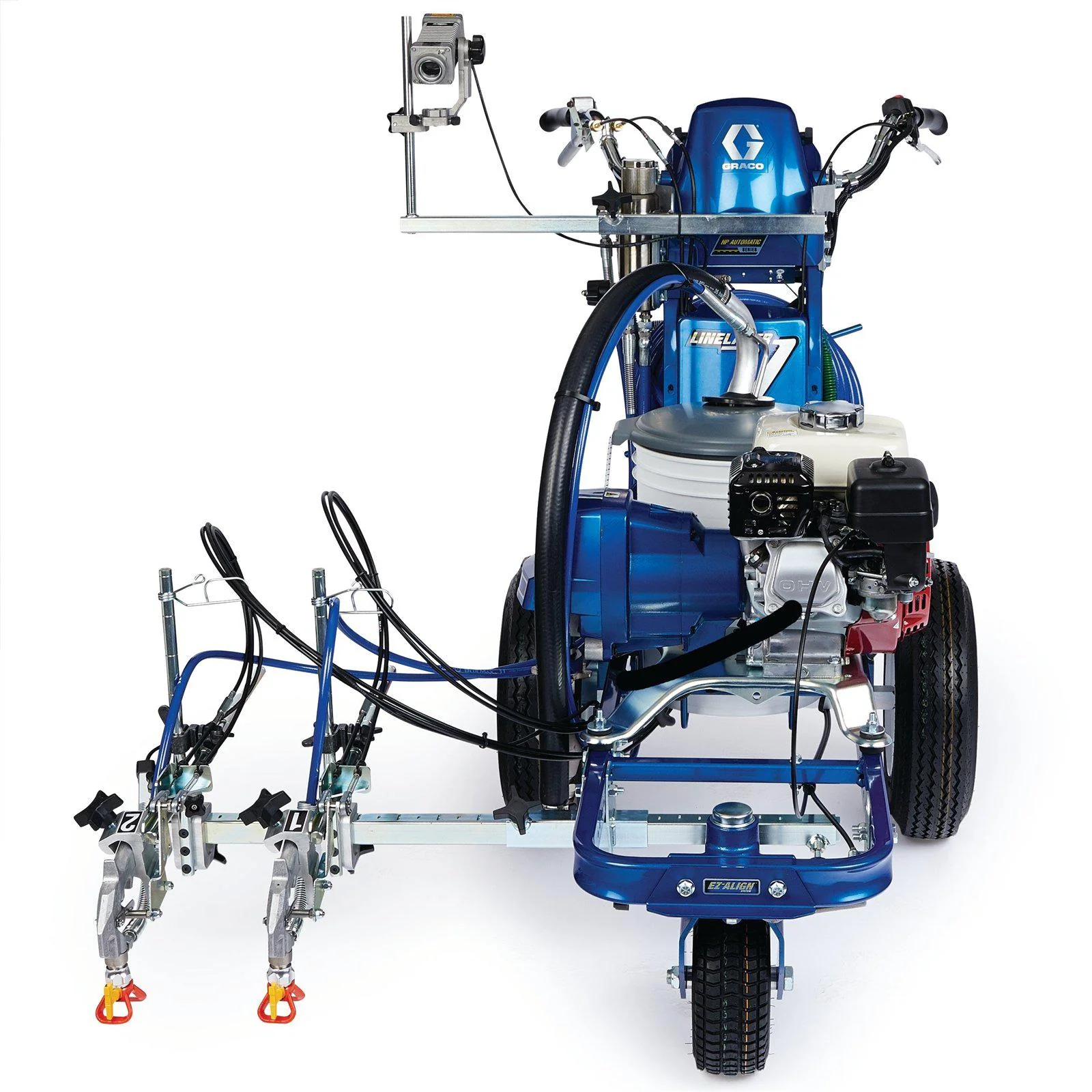 Graco LineLazer V 5900 HP Automatic Series 3300 PSI @ 1.6 GPM Gas Airless Line Striper w/ 2 Auto Guns & LazerGuide 2000 - Ysert