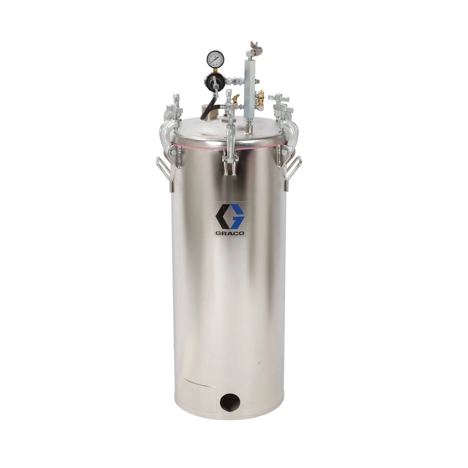 15 Gallon Low Pressure (HVLP) Pot, Regulated to 15 psi, ASME Rated, 44.6 in (113.2 cm), 92 lbs (42 kg), SST - Ysert