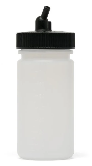 Iwata A4803 Big Mouth Airbrush Bottle 2.5 oz / 75 ml Cylinder With 38 mm Adaptor Cap - Ysert