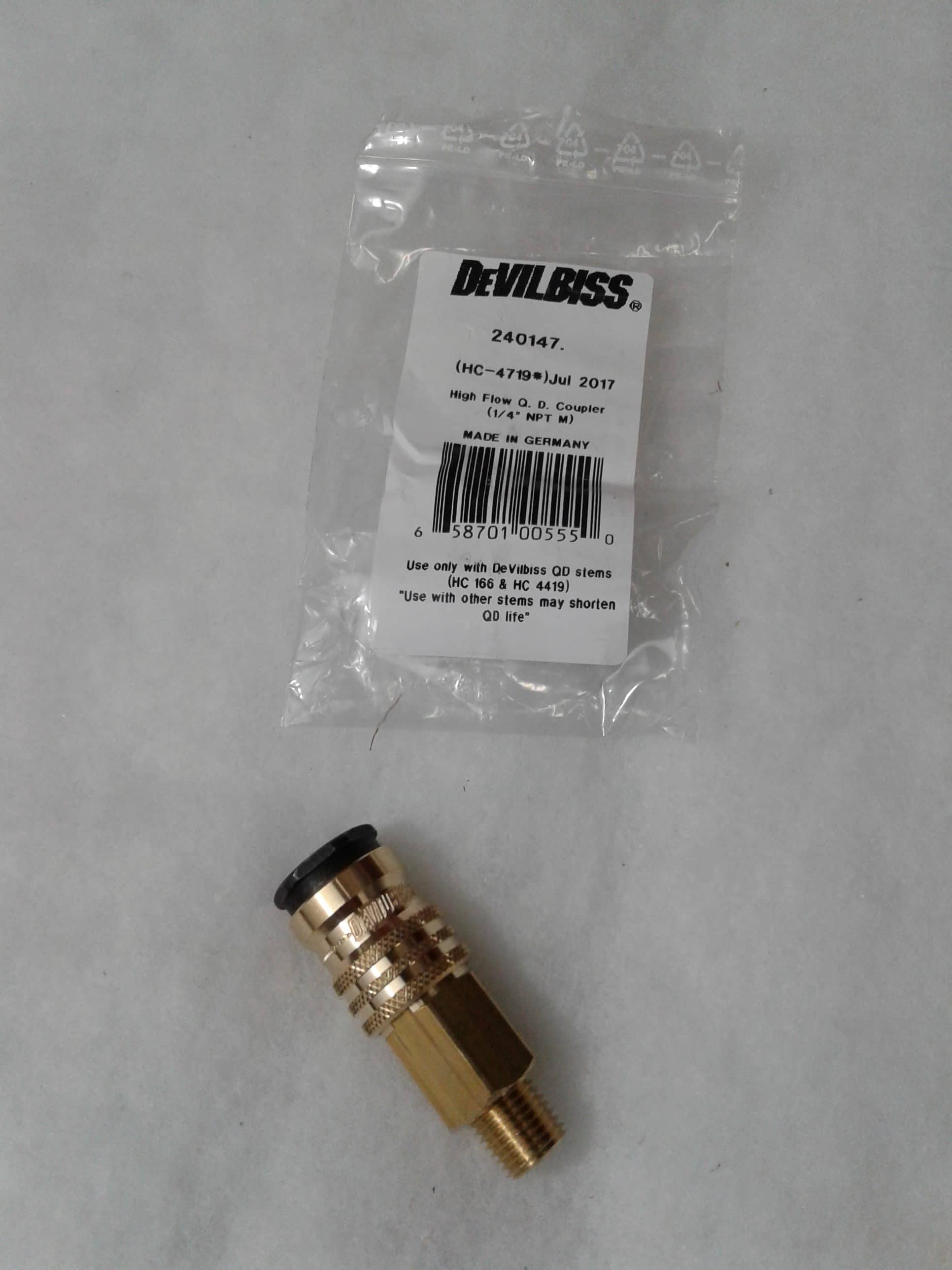 Devilbiss HC-4719 High Flow Q.D. Coupler - Ysert