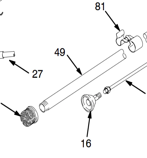 Graco 245249  TUBE Suction 30 gal (assembly) - Ysert