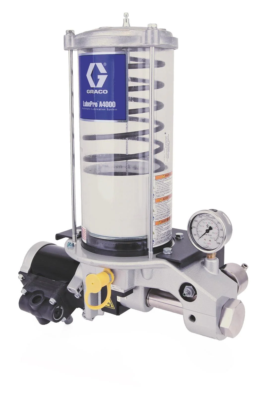 Graco LubePro™ A4000 Reciprocating Oil Pump, 5.5 Liter Reservoir, Low Level, Electric Vent Valve - NPT - Ysert
