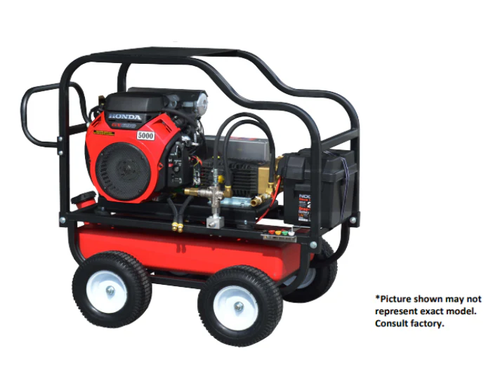 Pressure-Pro Heavy-Duty HDC Series 5000 PSI @ 5.5 GPM General Pump V-Belt Drive Honda Gas Engine Cold Water Pressure Washer - Ysert