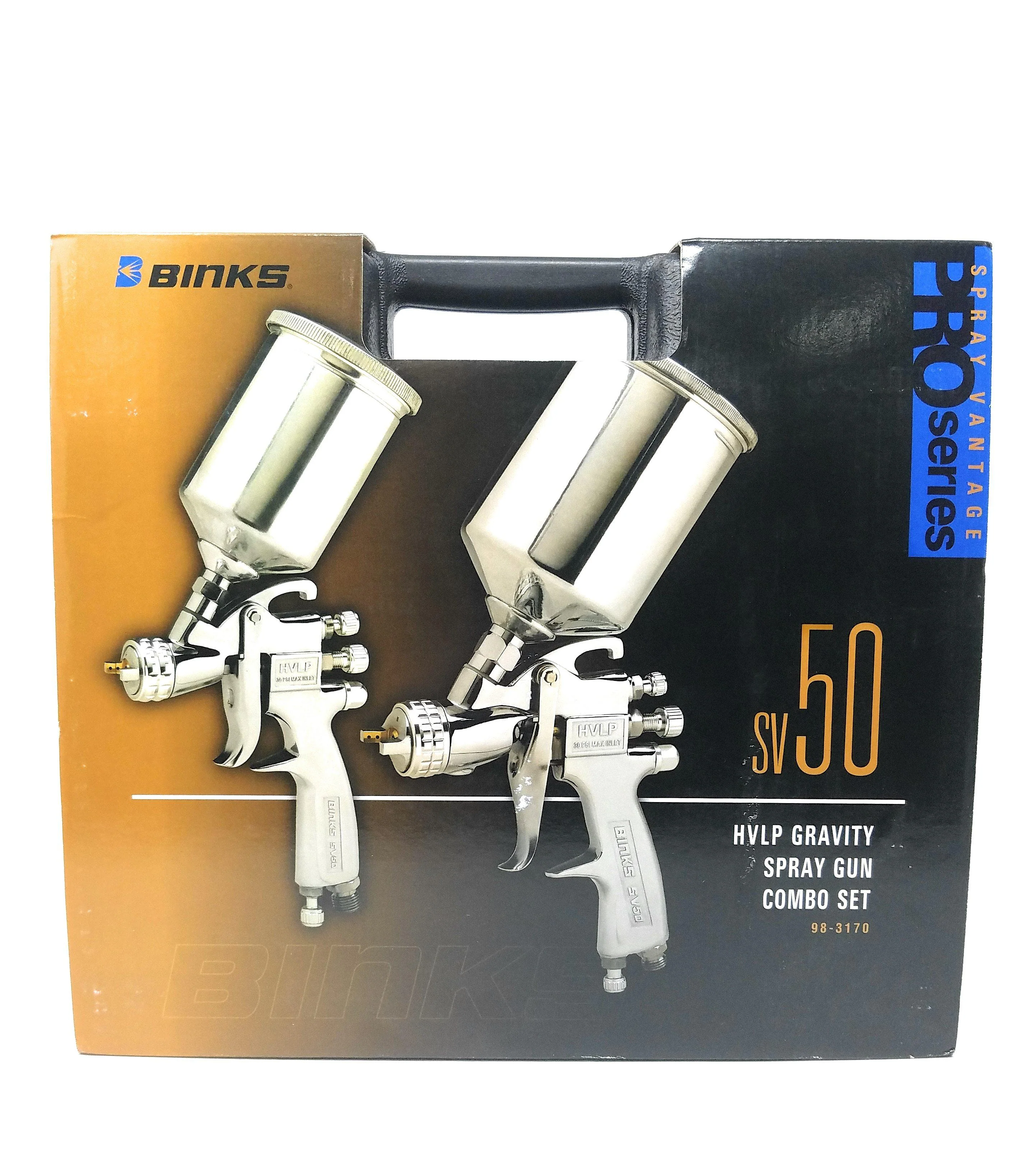 Binks 98-3170 SV50 HVLP Gravity Spray Gun Combo Set - Ysert
