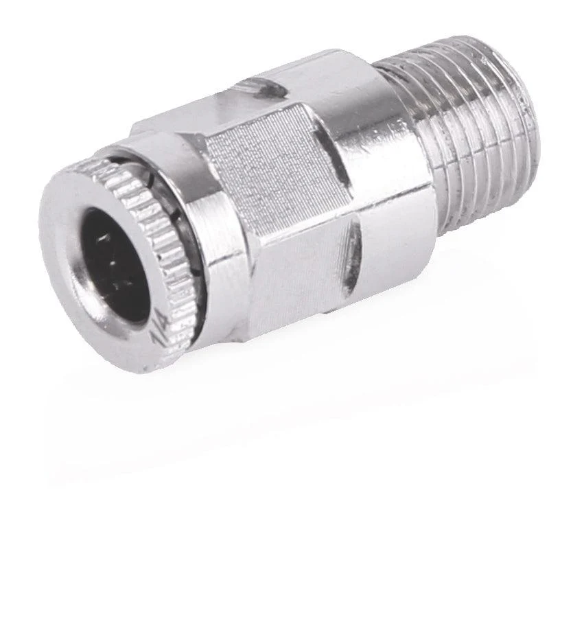 CSP Lubrication Point Fitting - Push-To-Connect Stud - 1/4 inch OD tube x 1/8 inch NPT male straight, 625 psi - Ysert