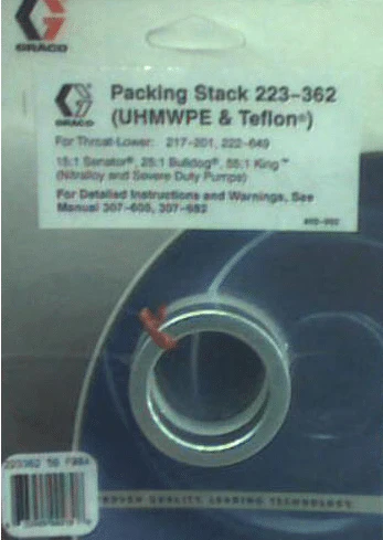 Graco 223-362 Packing Stack, throat (with Teflon & Polyethylene Packings) - Ysert