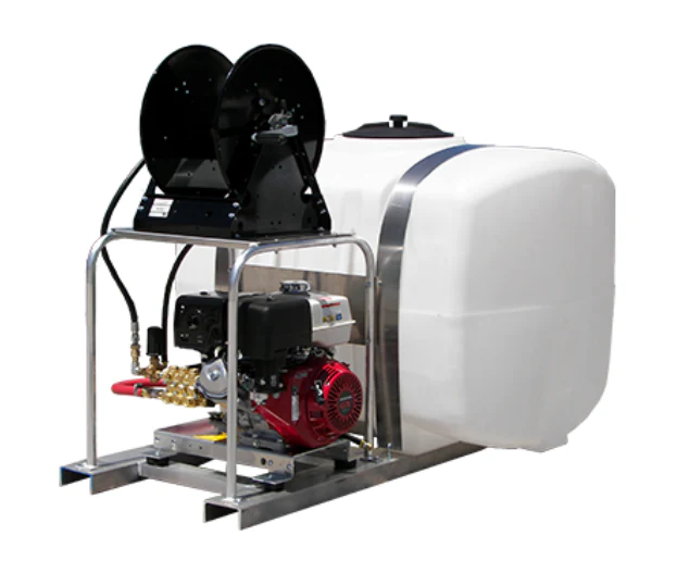 Pressure-Pro Pro-Skid Series 4000 PSI @ 4.0 GPM AR Pump Honda Engine Direct Drive Cold Water Gas Pressure Washer - Tank  & Hose Reel Sold Separately - Ysert