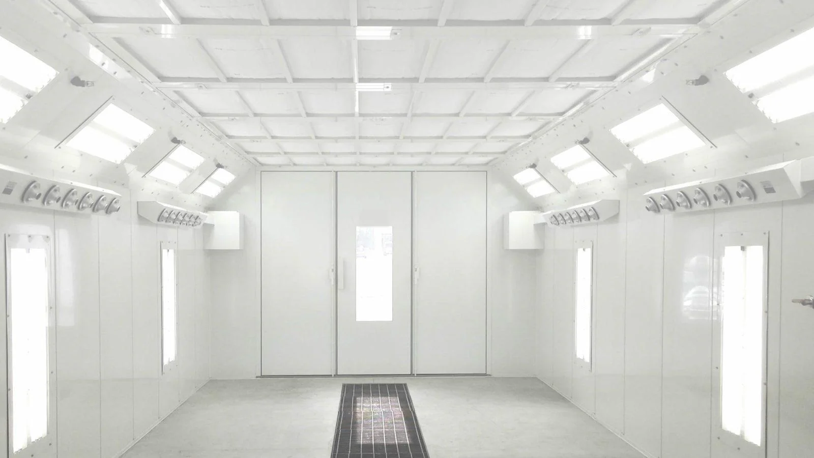 Global Finishing Solutions 4 Tube 4' Length single Skin (Most common) Paint Booth Light Fixtures - Ysert