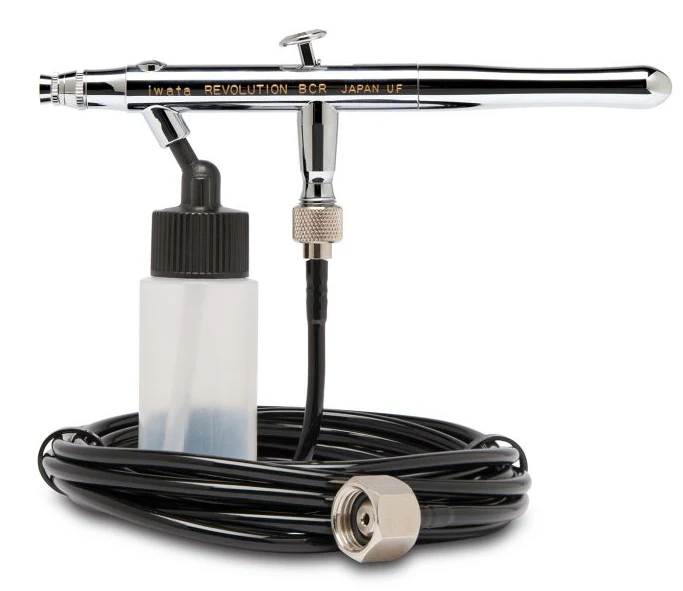 Iwata Revolution HP-BCR Siphon Feed Dual Action Airbrush with Iwata Airbrush Hose - Ysert