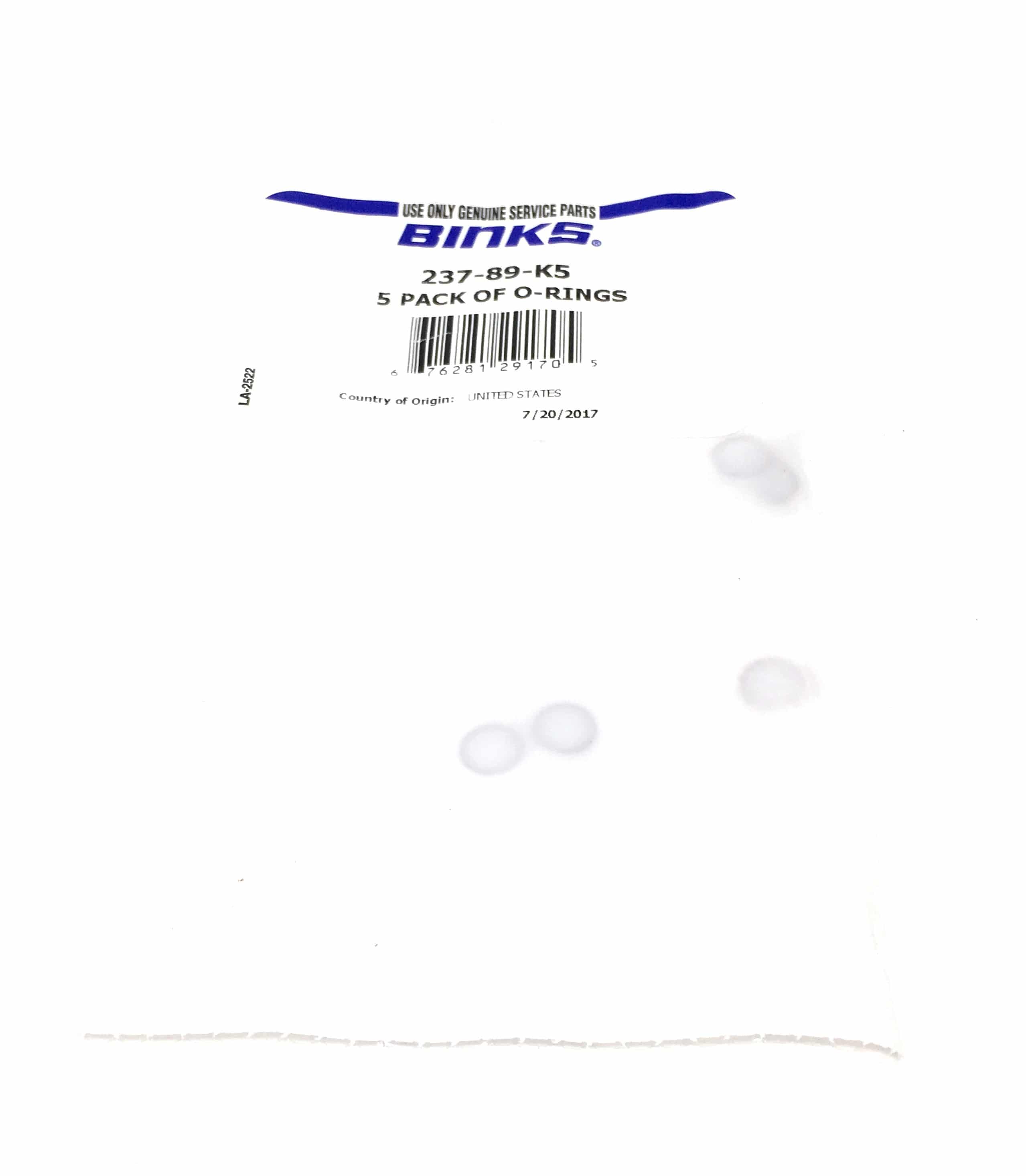 Binks 237-89-K5 5 Pack of O-Rings - Ysert