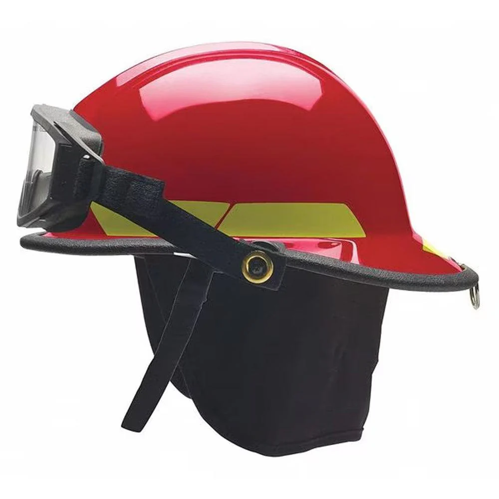 Bullard Fire Helmet, Ultem(R), Red, Fire Pro Goggle - Ysert
