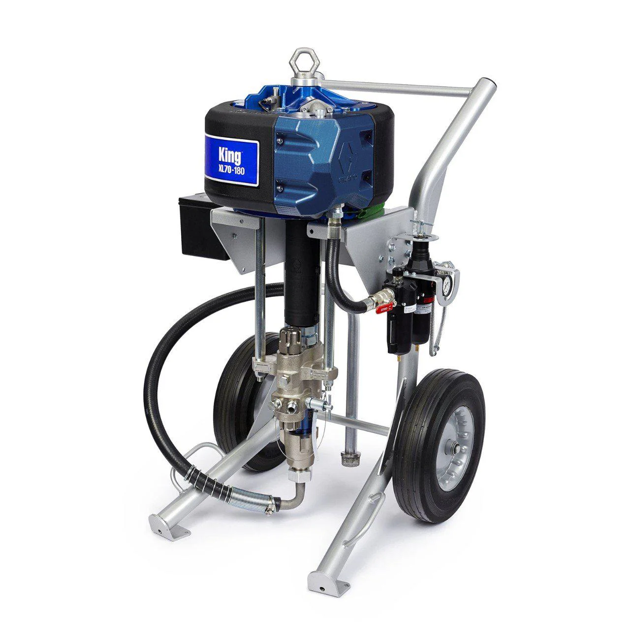 Graco King 70:1 XL6500 motor/180cc Lower Pneumatic Piston Pump XL High Performance Airless Sprayer - Heavy-Duty Cart - Ysert