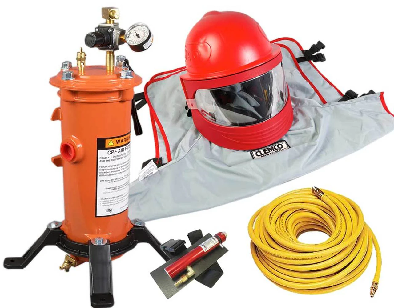 Clemco 24215 Apollo 600 HP w/ 50 ft. Respirator Hose,  CPF-20 Air Filter & Climate-Control Tube (CCT) - Ysert