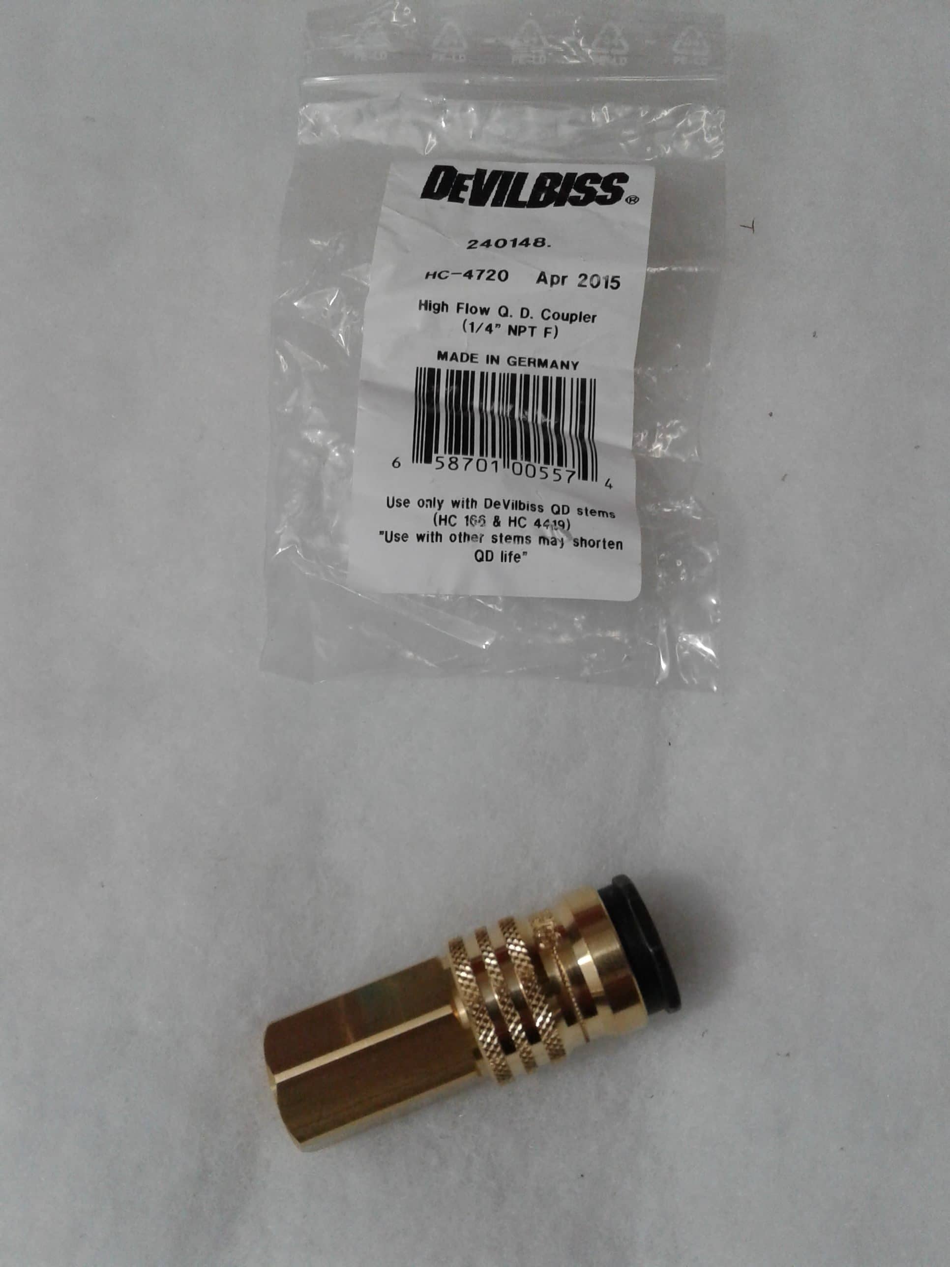 Devilbiss HC-4720 High Flow Q.D. Coupler - Ysert