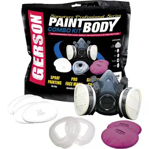 Grizzly T32079 - Paint & Body Combo Respirator Kit With Replaceable OV/P95 cartridge and P100 Filters - Medium - Ysert