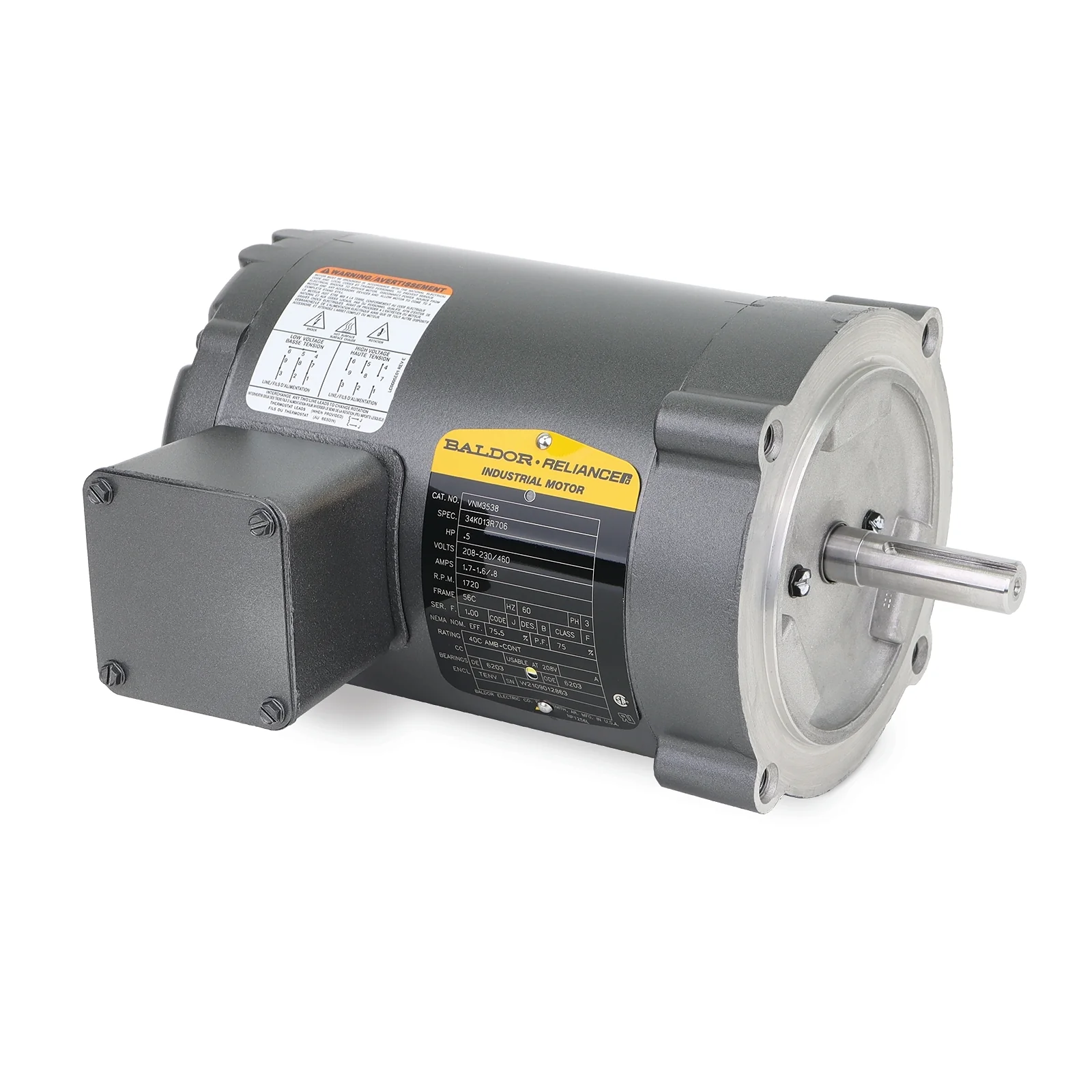 Graco Motor - 1/2 HP, 230/460 VAC, 3-phase, 60 Hz, 1,725 rpm - Ysert