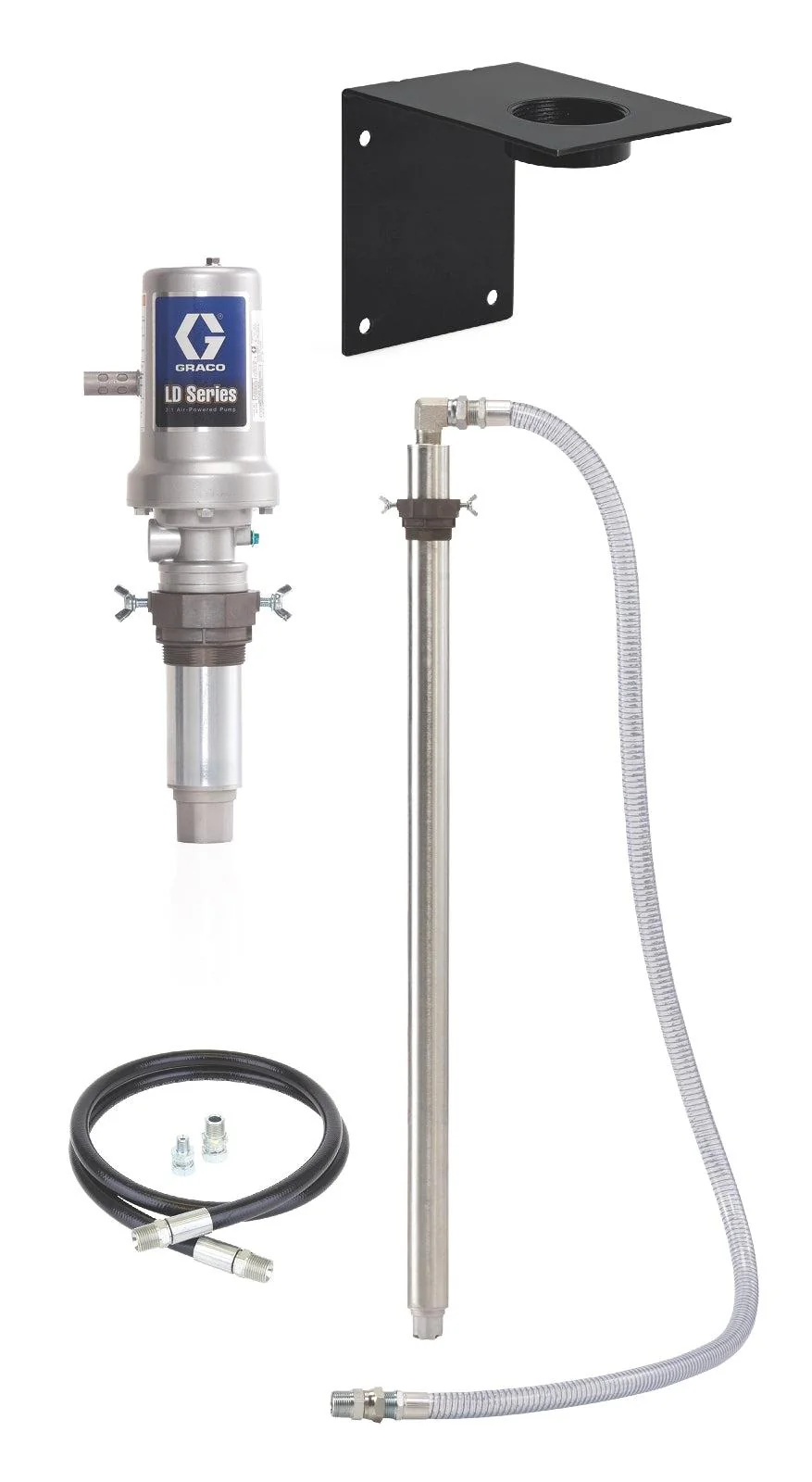 Graco LD Series 3:1 275 Gallon (1040 Liter) Tote Wall Mount Oil Pump CE Package - Includes 2-Way Vented Valve and Air Regulator - BSPP - Ysert