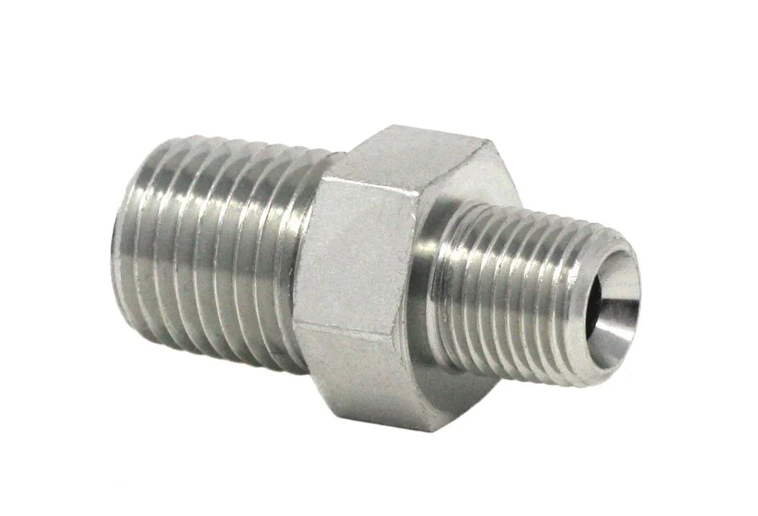 Graco Hex Shoulder Nipples - Straight, 1/4 in x 1/8 in threads, Steel - Ysert