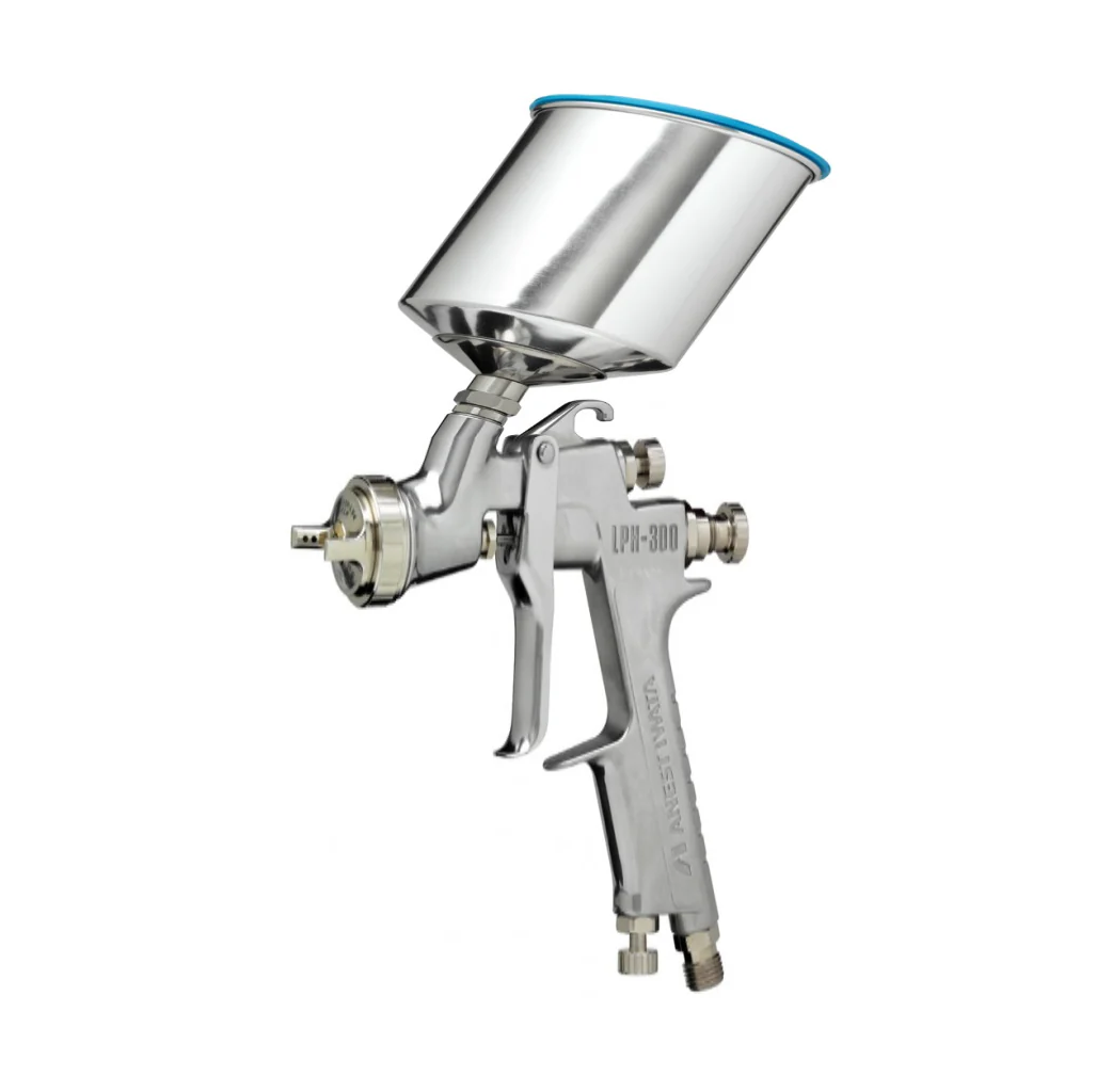 IWATA LPH300-124LV Gravity Feed HVLP Spray Gun w/ PCG4D-2 400ML 1/4″ Aluminum Cup - Ysert