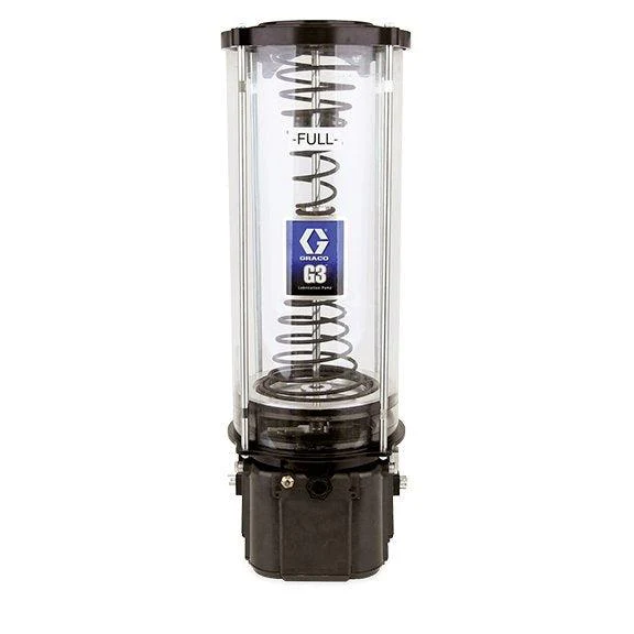 Graco G3™ Standard Grease Lubrication Pump, 24 VDC, 12 Liter One-Piece Reservoir, Follower Plate, External Low Level, DIN - Ysert