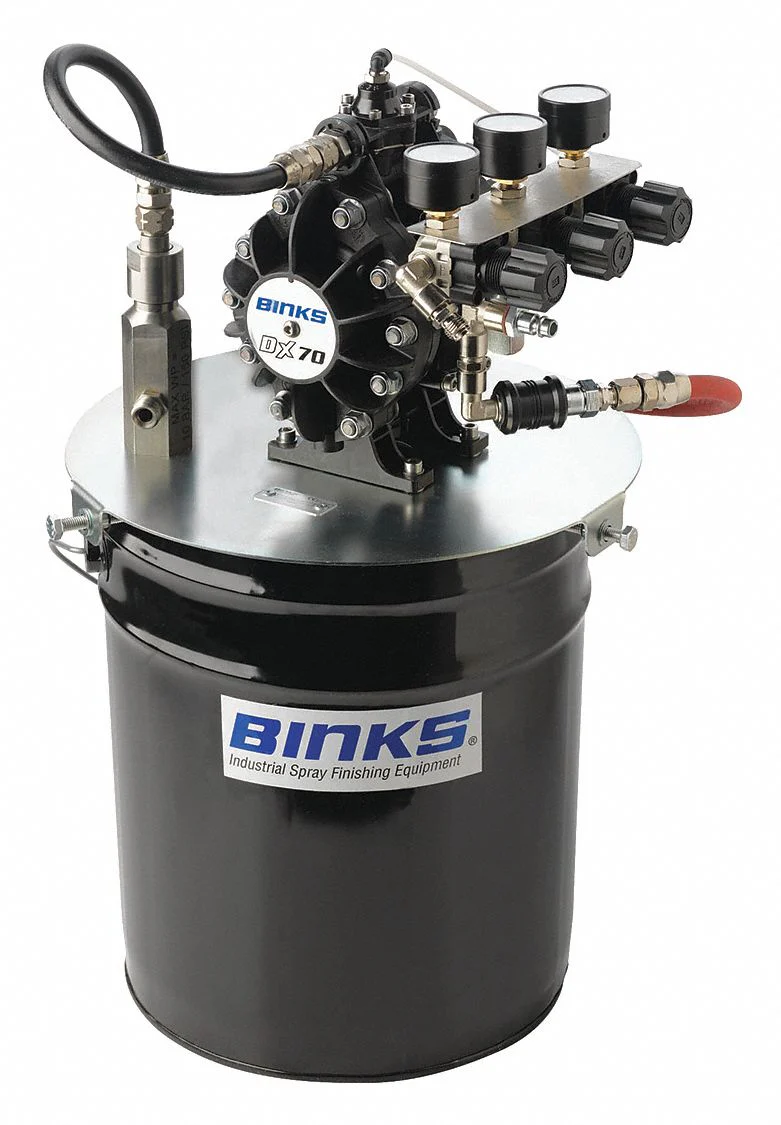 BINKS DX70 Bare Diaphragm Pump - Pail Mount w/ Agitattor - Ysert