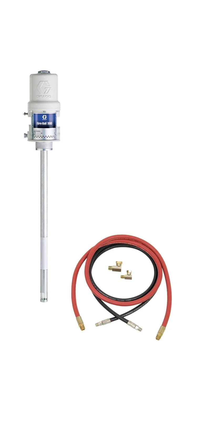 Graco Fire-Ball® 300 Series 50:1 120 lb. (54 kg) Grease Pump - Stationary Supply CE Package - Ysert