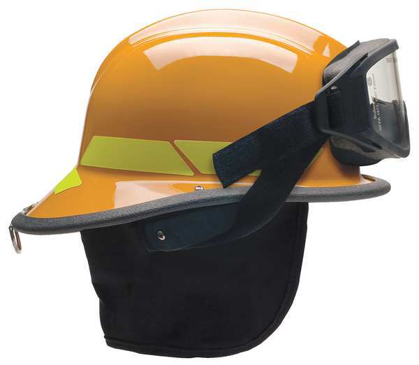 Bullard Fire Helmet, Modern Style (Orange, w/ Quick-AttachTM) Goggles) - Ysert