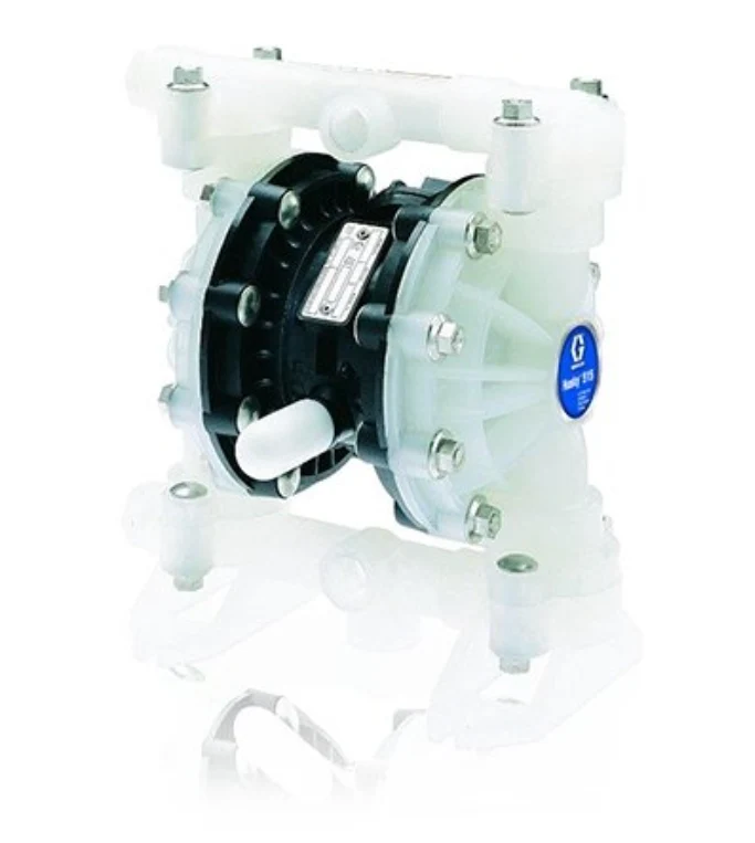 Graco Husky 515 1/2 in NPT PP Pump, PP Center Section, PP Seats, PTFE Balls & PO Diaphragm - Ysert