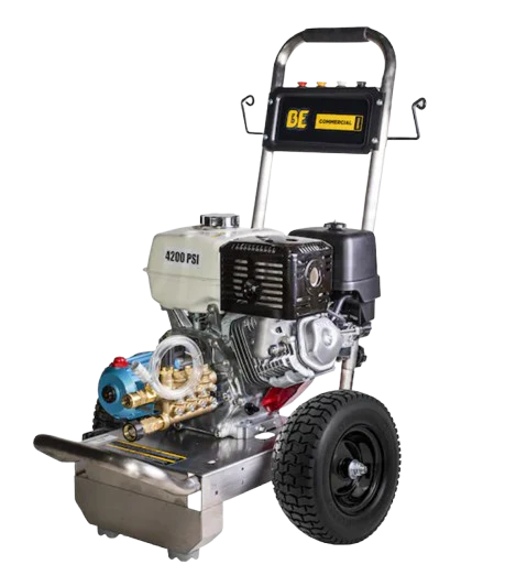BE B4213HSJ 4200 PSI Gas Pressure Washer w/ SS Frame, CAT Pump & Honda GX390 Engine - Ysert