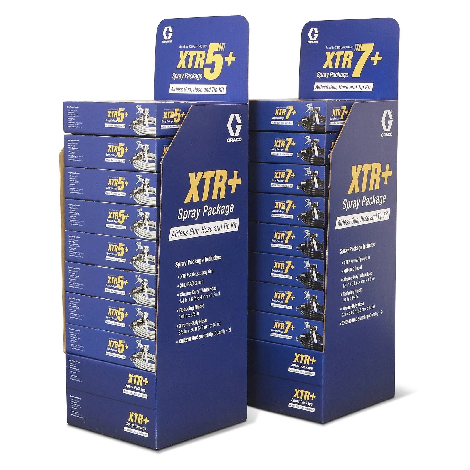 XTR7+ Gun, Hose and Tip Kit, 8-pack of 26C963 with Display Stand - Ysert