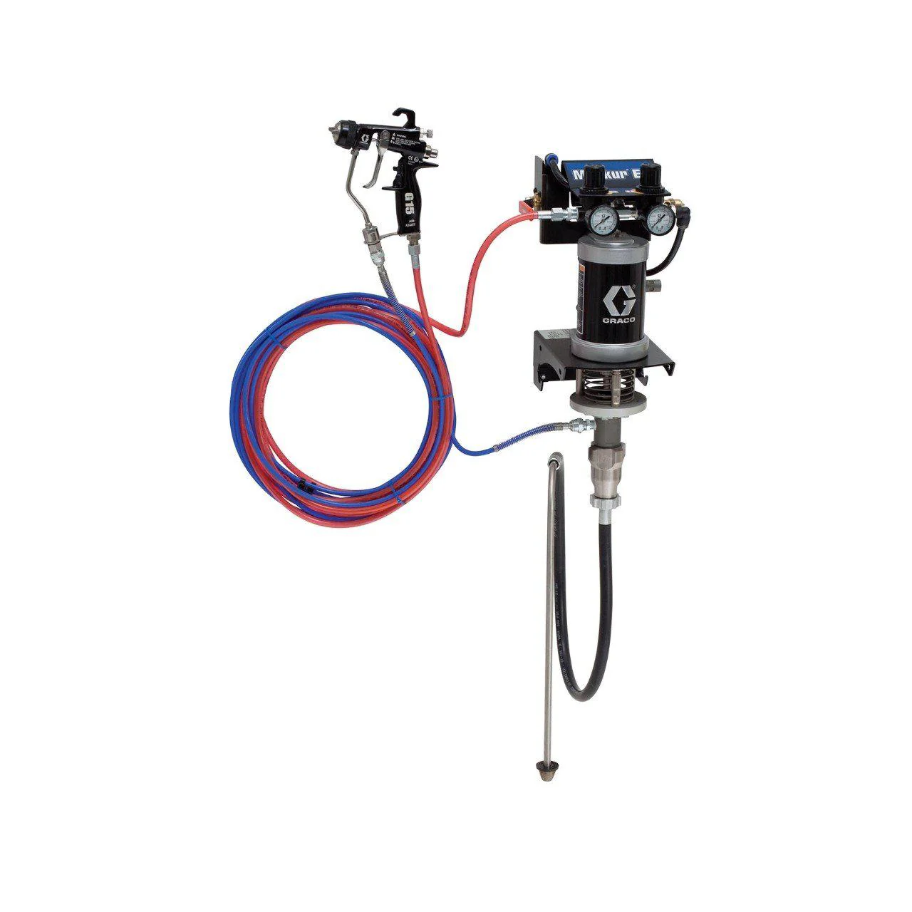 Graco 24F150 15:1 Merkur 1500 PSI @ 0.4 GPM Air-Assisted Airless Sprayer - Wall Mount - Ysert