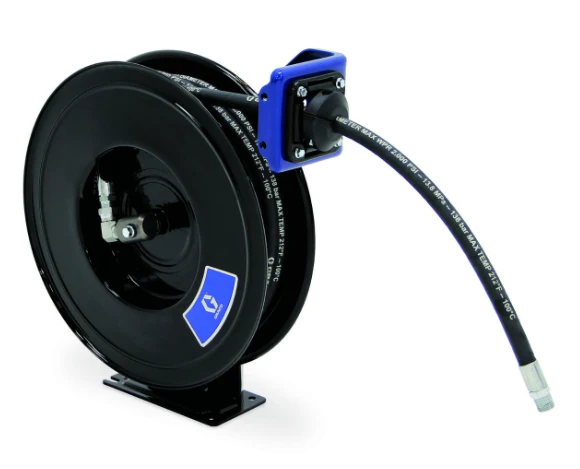 Graco SDH15B SDX™ 10, Grease, 3/8 in (10 mm) Inlet, 1/4 in X 50 ft (6 mm X 15 m) Hose, NPT, Overhead Mount, Metallic Blue - Ysert