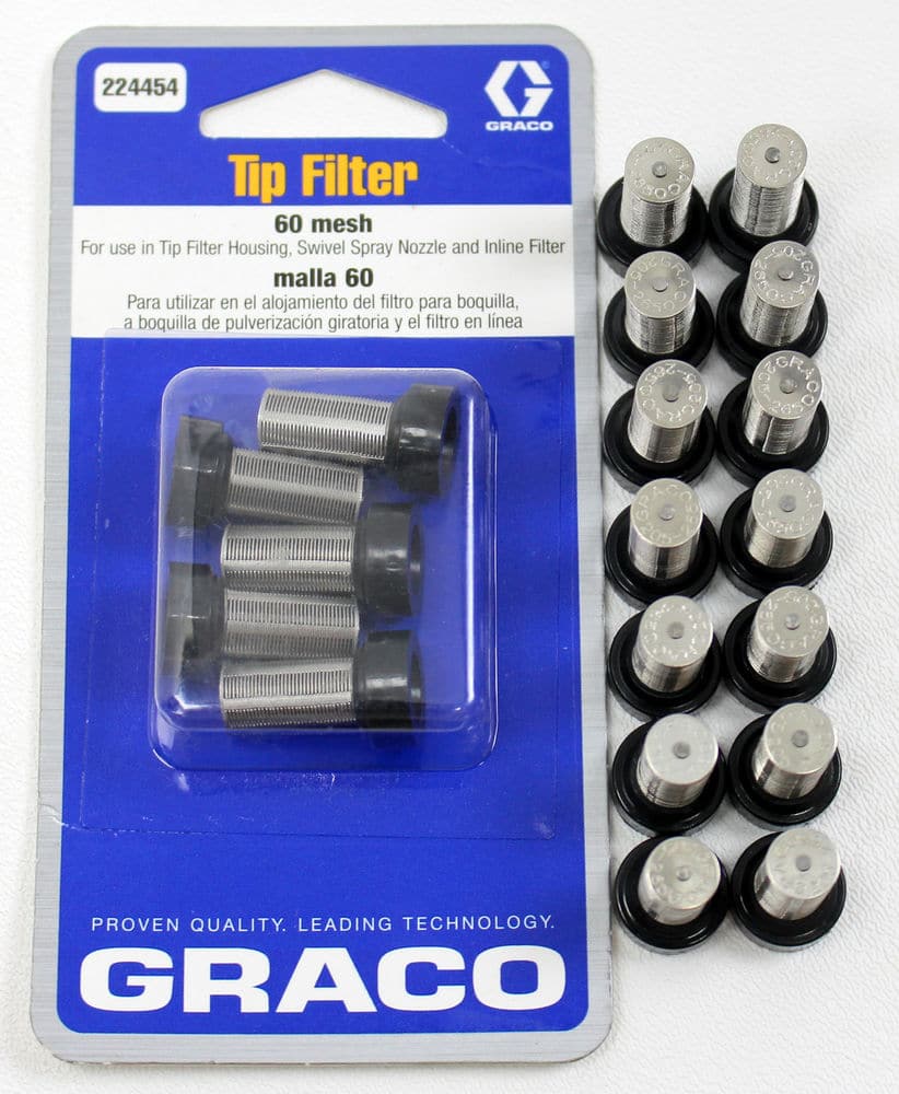 Graco Latex Tip Filter, 60 Mesh – 5 per card - Ysert
