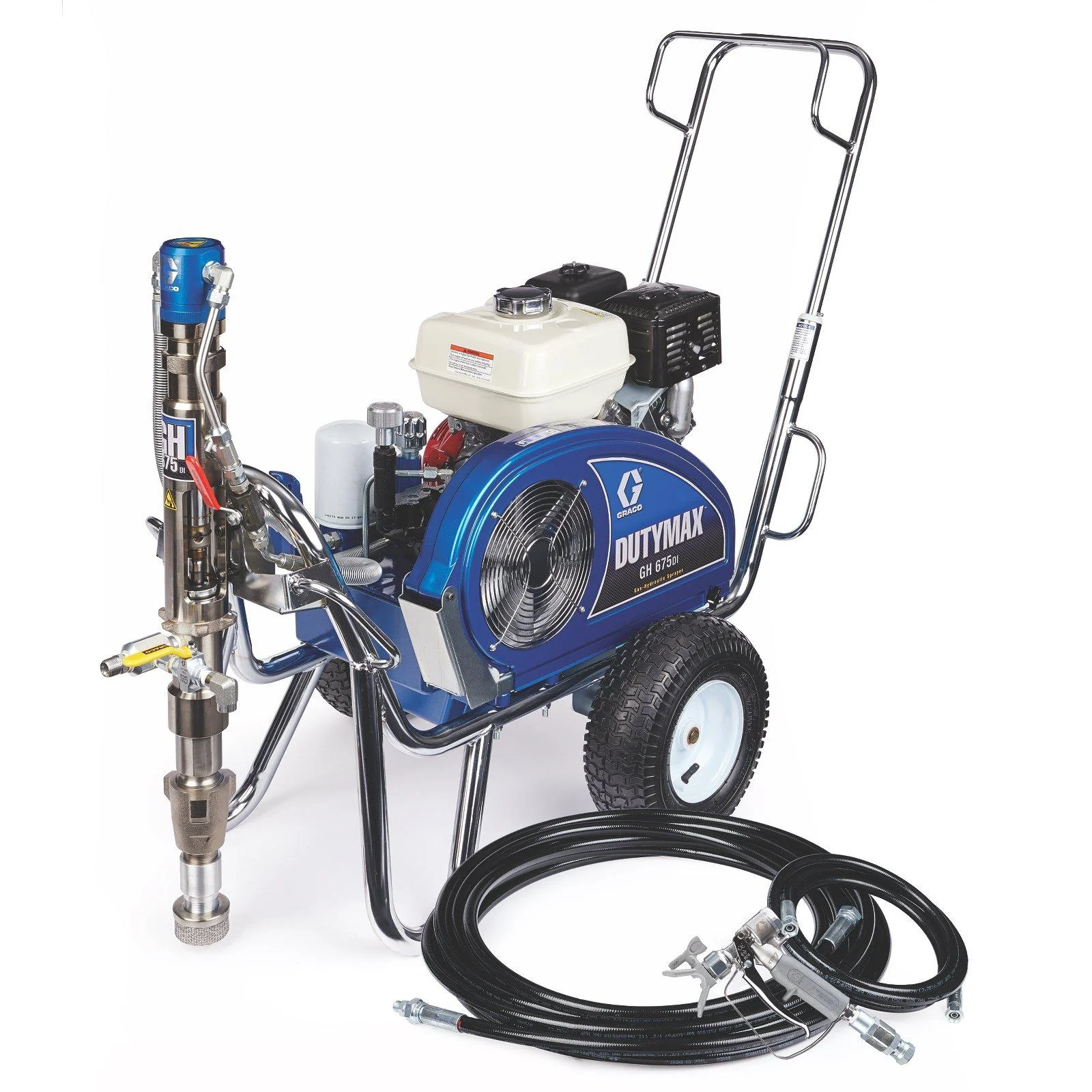Graco DutyMax GH 675DI 6750 PSI @ 1.5 GPM Gas Hydraulic Airless Sprayer w/ Big 150 & Hopper - Ysert