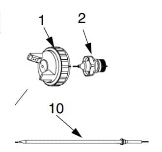 Graco Needle, Nozzle & Air Cap Kit for Finex Gravity Feed HVLP Guns - Ysert