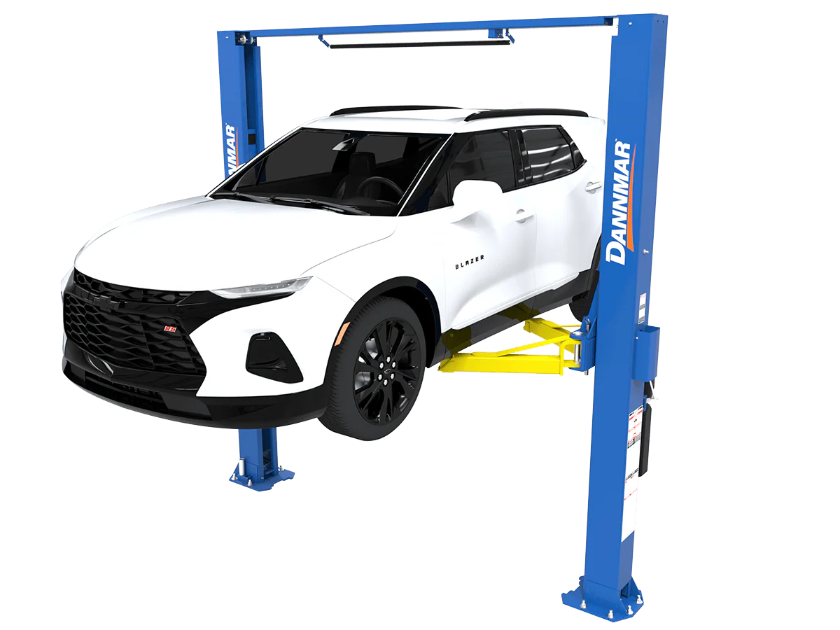 Dannmar D2-10C 10,000-lbs. Capacity Two-Post Lift / Symmetric / Includes Stackable Pads and Adapters - Ysert