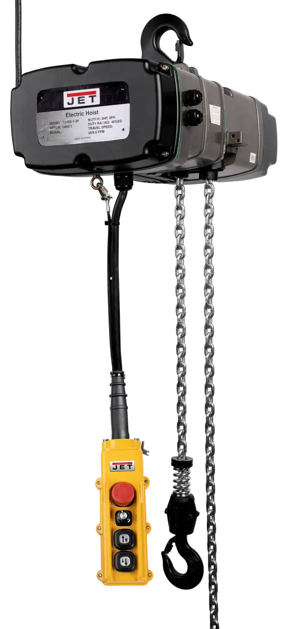Jet Tools - TS500-010 5T ELEC HST 10' LIFT 3 PH - Ysert