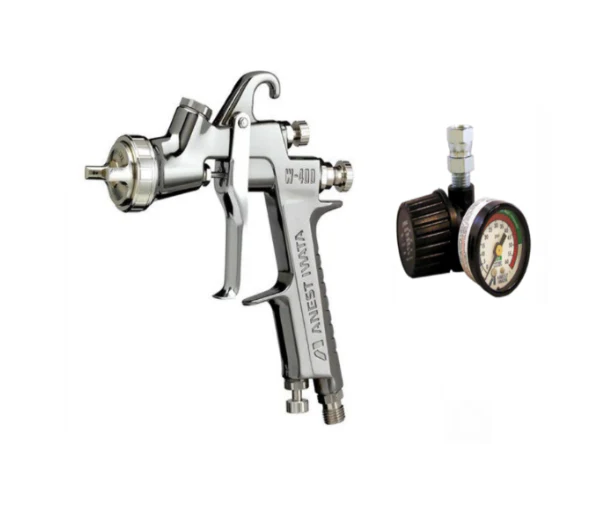 IWATA W400LV-184G Classic Plus Series Compliant Gravity Feed Spray Gun w/ AK-1R Regulator - Ysert