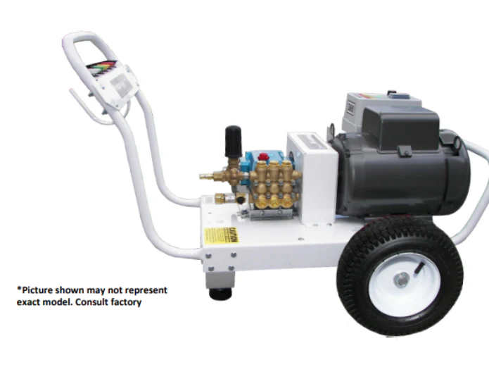 Pressure-Pro PRO-MAX Series 3000 PSI @ 4.0 GPM 230V/1PH/33A 7.5HP AR RKA4G35 Pump Belt Drive L3709T Motor Cold Water Electric Pressure Washer - Cart - Ysert