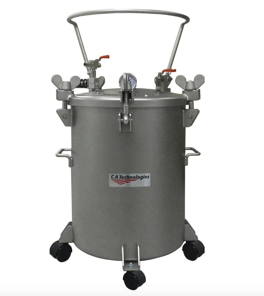 C.A Technologies 12.5 gallon (NON-ASME) Stainless Steel Non Agitated Pressure Tank - SINGLE REGULATED - Ysert