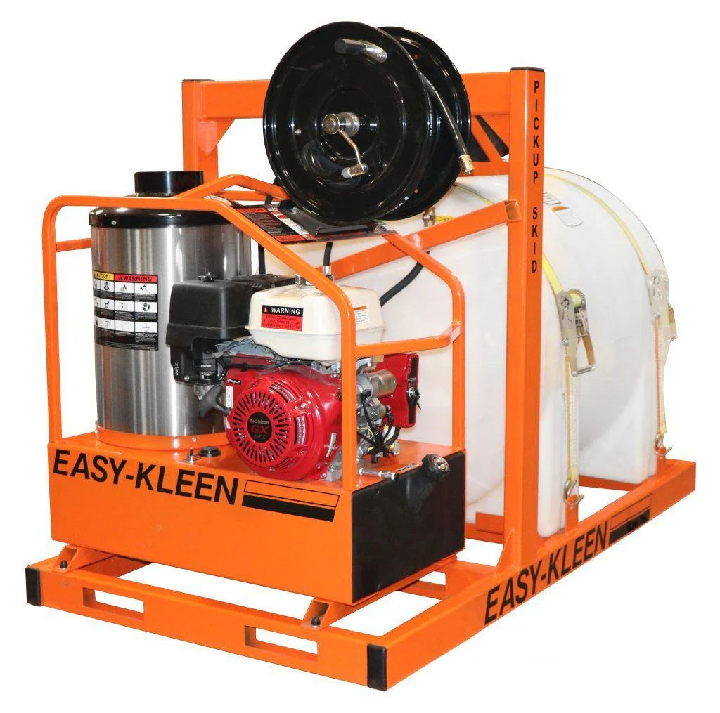 Easy-Kleen 4GPM 12V Gear Box Drive Commercial Hot Water Gas & Diesel Pressure Washer - Portable Pickup Truck Skid - Ysert