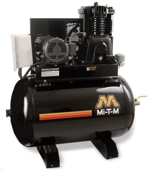 Mi-T-M Two Stage Electric Stationary Air Compressors - 18.0 CFM - 175 PSI - 5 HP - 80 gal - Ysert