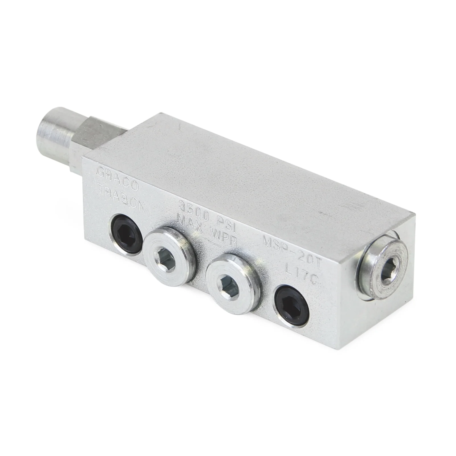 Graco Trabon® MSP Modular Divider Valve with Left Cycle Pin - MSP-20T - 0.33 cm³ (0.020 in³) - Ysert